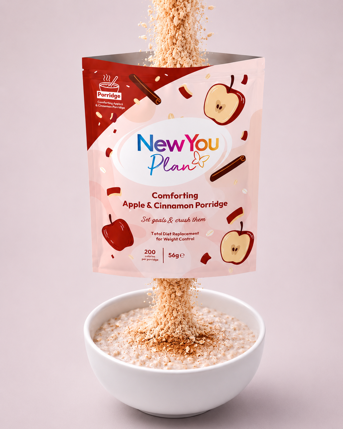 Apple and cinnamon porridge
